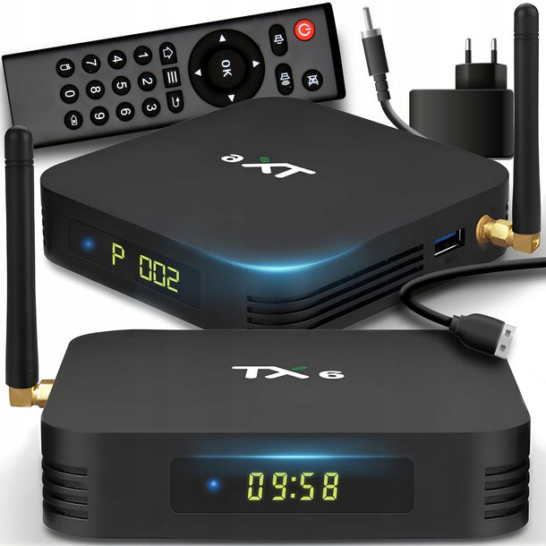 SMART TV BOX TX6 ANDROID 9 PRZYSTAWKA TV KODI 4/32 GB