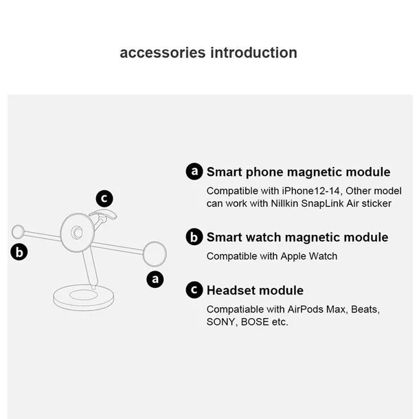 nillkin-snapbranch-modular-device-station-gray-szary-stan-nowy