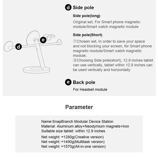 nillkin-snapbranch-modular-device-station-gray-szary-stan-nowy
