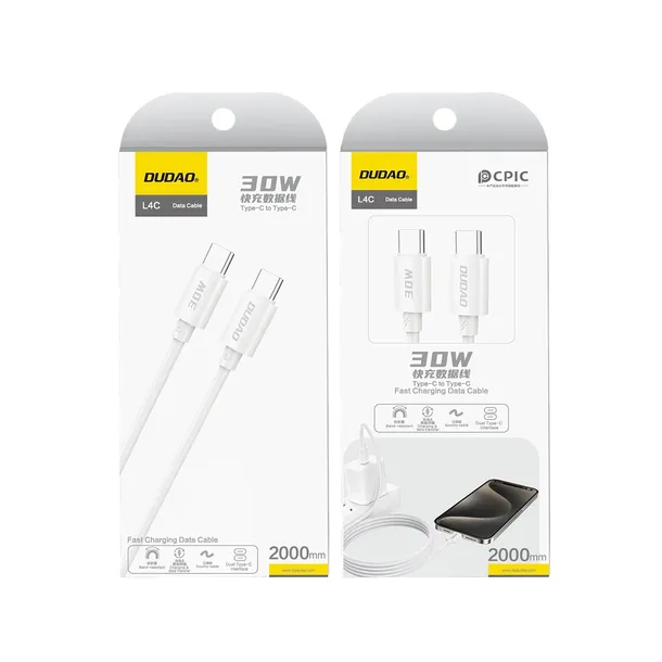 kabel-dudao-l4c-usb-c-usb-c-30w-2m-bialy-kolor-bialy