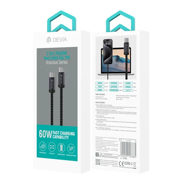 devia-kabel-gracious-ec646-pd-usb-c-usb-c-10-m-60w-3a-czarny-kolor-czarny