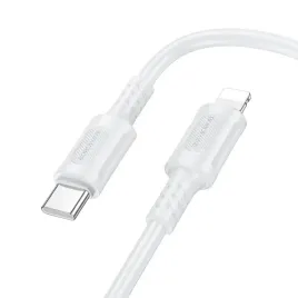 borofone-kabel-bx111-feliz-typ-c-na-lightning-pd-27w-1-metr-bialy