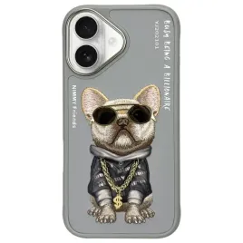 nimmy-etui-iphone-16-6-1-szary-gray-glasses-cool-dog