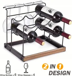 regal-stojak-na-wino-6-butelek-i-kieliszkow