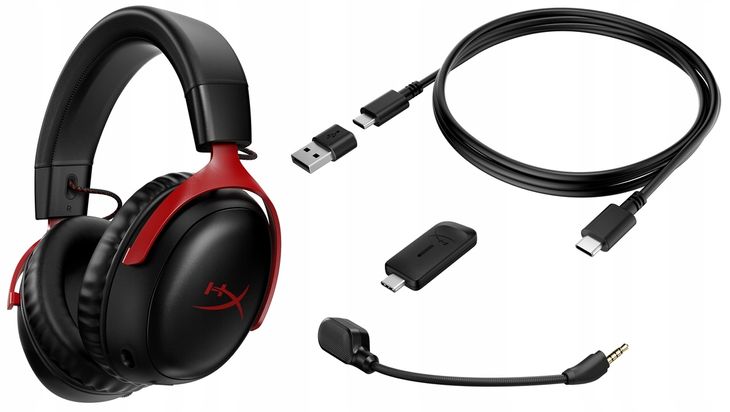 Słuchawki gamingowe bezprzewodowe HyperX Cloud III Wireless USB-C 77Z46AA