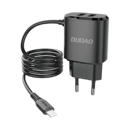 dudao-ladowarka-sieciowa-2x-usb-z-wbudowanym-kablem-lightning-12-w-czarny