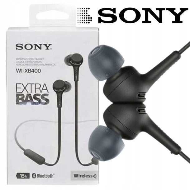 Słuchawki bezprzewodowe dokanałowe Sony WI-XB400 Mega BASS Hit