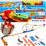 Zabawka Hot Wheels - Zestaw Torów Mega Rajd z Pętlą + 2