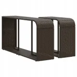 polki-2-szt-brazowe-polirattan-stan-nowy-material-rattan