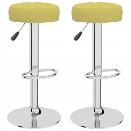 stolki-barowe-2-szt-zielone-tapicerowane-tkanina
