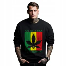 bluza-czarna-meska-nadruk-you-see-a-drug-i-see-medicine