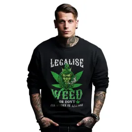 bluza-czarna-meska-nadruk-weed-lion-smoking