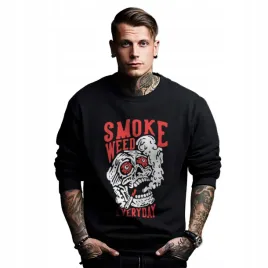 bluza-czarna-meska-nadruk-smoke-weed-everyday