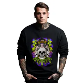 bluza-czarna-meska-nadruk-witch-with-skulls-art
