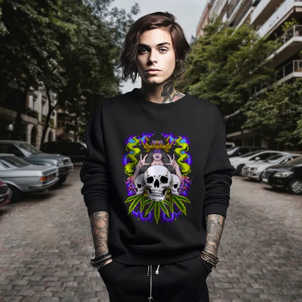 bluza-czarna-meska-nadruk-witch-with-skulls-art-plec-produkt-meski