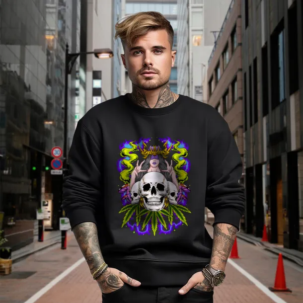 bluza-czarna-meska-nadruk-witch-with-skulls-art-kolor-czarny