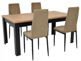 stol-rozkladany-90x160-200cm-dab-artisan-4-krzesla-sztruks-ciemny-bez