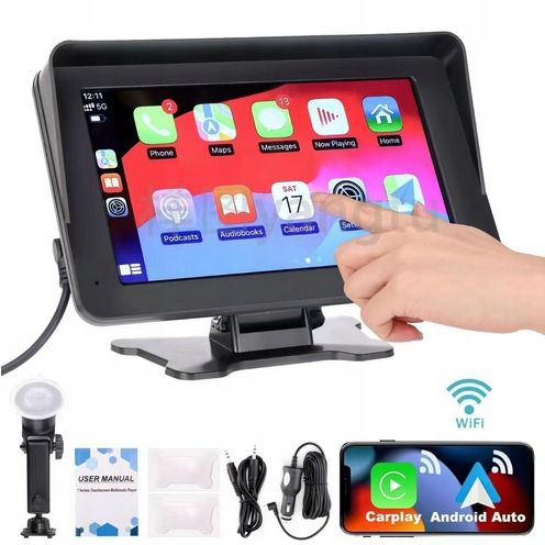 MONITOR ANDROID AUTO CARPLAY NAWIGACJA TRANSMITER BT 7