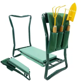 klecznik-taboret-ogrodowy-krzeslo-do-ogrodu-skladane-mocne-3w1-zielone