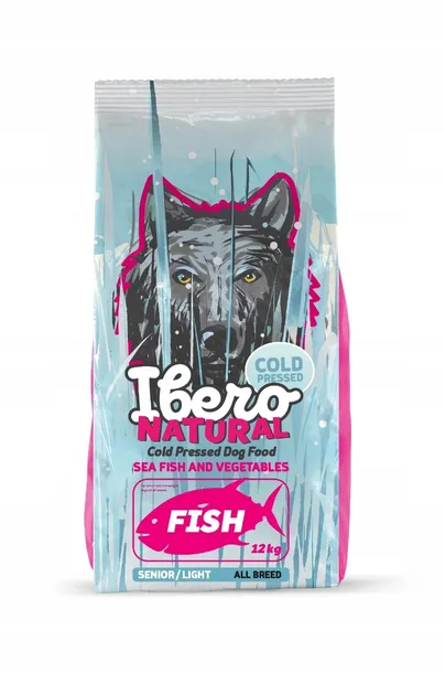 Ibero Cold Pressed Dog Senior Light All Breeds Sea Fish 12kg
