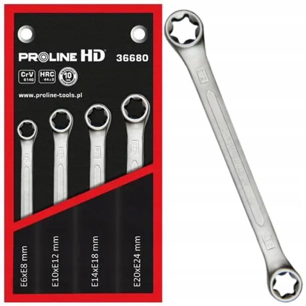 klucze-oczkowe-torx-kpl-4szt-e6-e24-proline-hd-stan-nowy