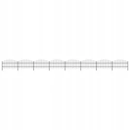 panele-ogrodzeniowe-z-grotami-stal-075-1-x-136-m-czarne