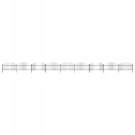 panele-ogrodzeniowe-z-grotami-stal-075-1-x-153-m-czarne