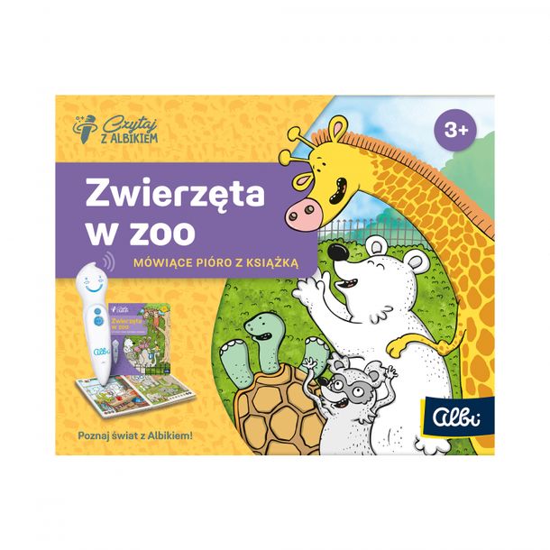 ﻿Czytaj Z Albikiem. Zwierzęta w ZOO + Pióro ZESTAW