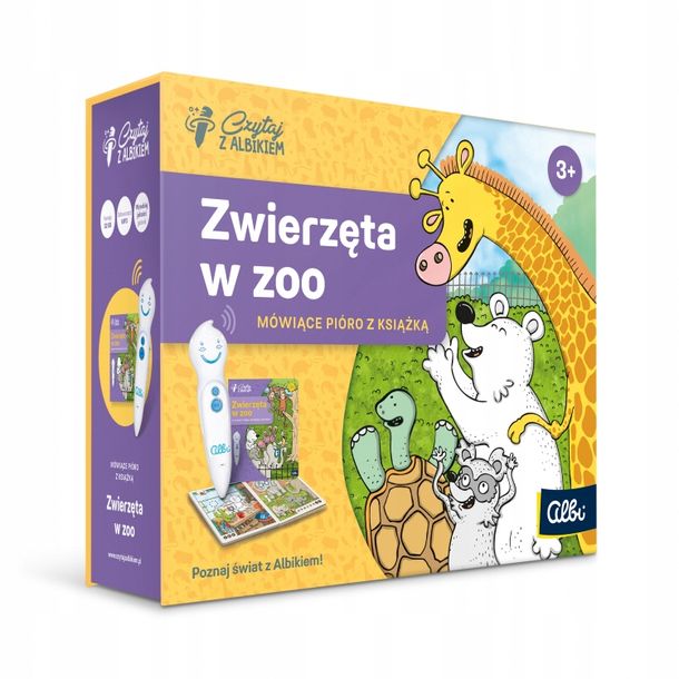 ﻿Zestaw Czytaj Z Albikiem Zwierzęta w ZOO + Pióro