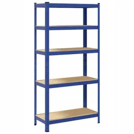 regal-z-5-polkami-niebieski-stal-i-material-drewnopochodny