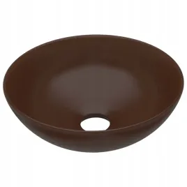 umywalka-lazienkowa-ceramiczna-ciemnobrazowa-okragla