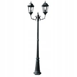 stojaca-lampa-ogrodowa-2-ramienna-230-cm-ciemnozielona-czarna