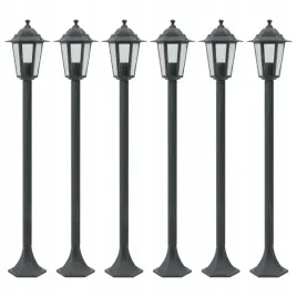lampy-ogrodowe-110-cm-e27-aluminium-ciemnozielone-6-szt