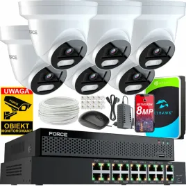 force-zestaw-monitoringu-6x-kamera-ip-8mpx-4k-dysk-1tb-switch-poe-16ch