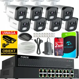 force-zestaw-monitoringu-8x-kamera-ip-2mpx-full-hd-dysk-1tb-switch-16-poe
