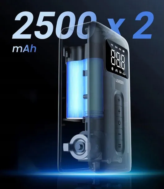 ugreen-kompresor-powietrza-z-akumulatorem-i-led-do-samochodu-pompka-stan-nowy-waga-z-opakowaniem-0-632-kg