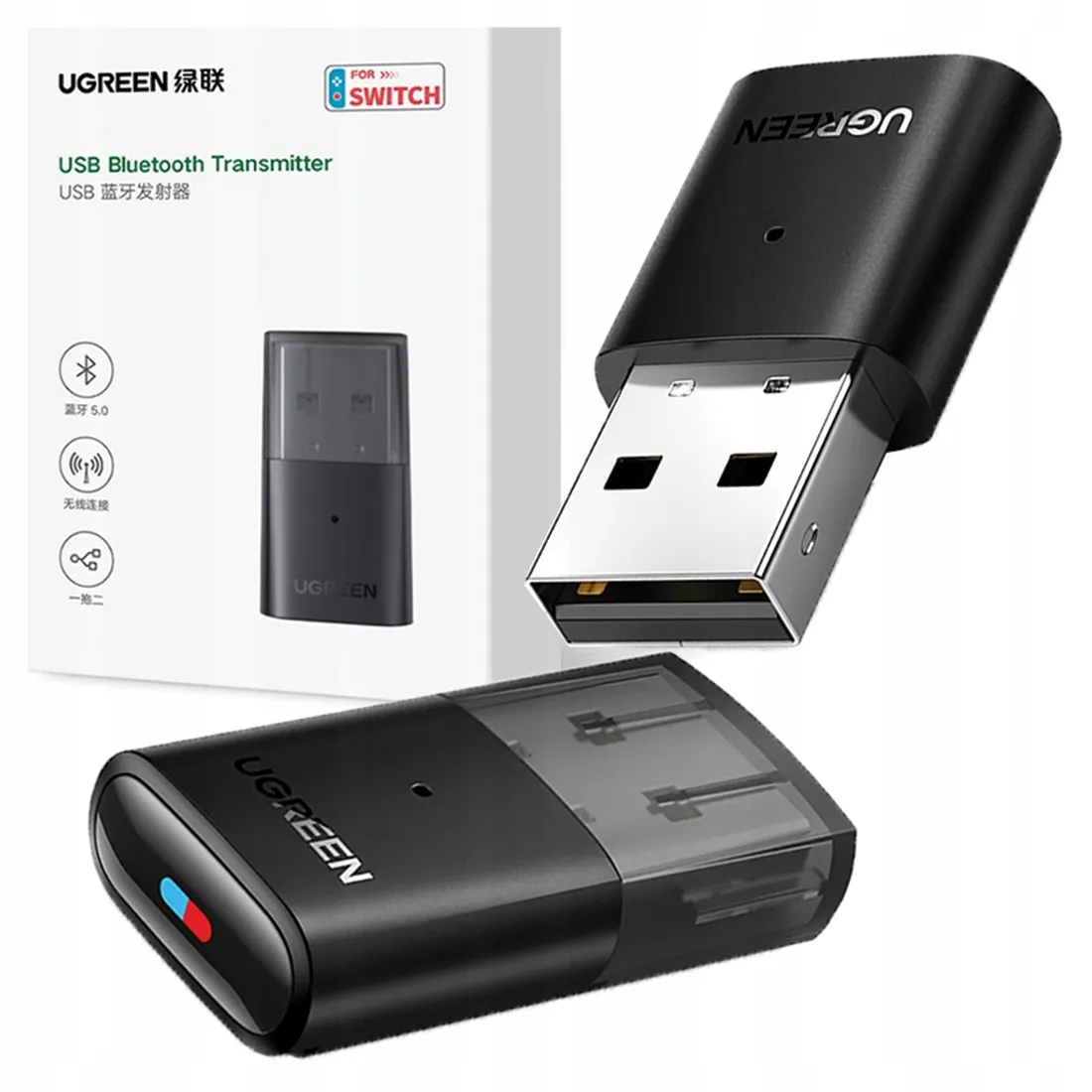 ugreen-adapter-usb-bluetooth-50-do-playstation-switch-konsola-czarny
