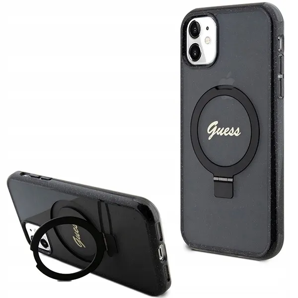 guess-etui-hardcase-do-iphone-11-xr-6-1-ring-stand-script-glitter