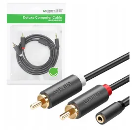 ugreen-kabel-przewod-adapter-2x-rca-do-minijack-35mm-25cm-wytrzymaly