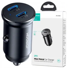 joyroom-mini-ladowarka-samochodowa-30w-2x-usb-c-do-telefonu-metalowa-czarna