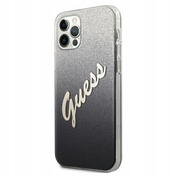guess-hardcase-glitter-gradient-script-etui-do-iphone-12-12-pro-czarny