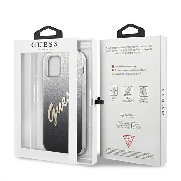 guess-hardcase-glitter-gradient-script-etui-do-iphone-12-12-pro-czarny-funkcje-pochlanianie-wstrzasow