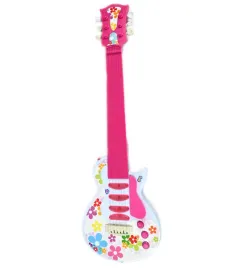 rozowa-gitara-dla-dzieci-instrument-na-baterie-zabawka-muzyczna-6-strun
