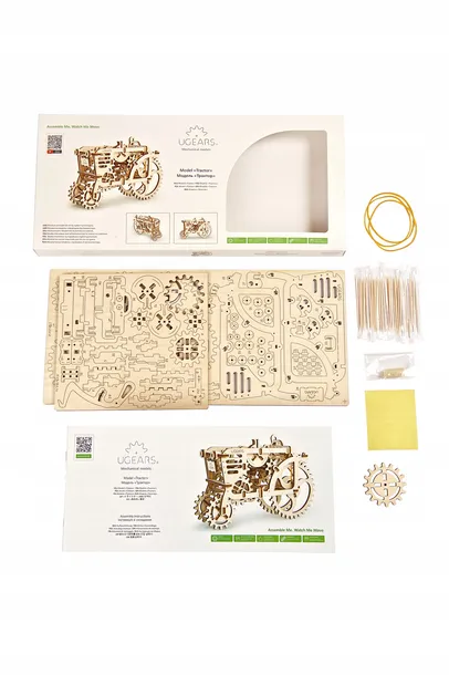 ugears-mechanical-model-puzzle-3d-tractor-traktor-97-pcs-wiek-dziecka-14-lat