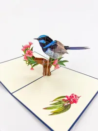 kartka-okolicznosciowa-3d-ptak-na-drzewie-folkstar