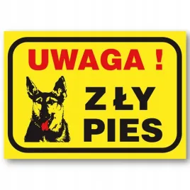 uwaga-zly-pies-tabliczka-bezpieczenstwa-plyta-twarda-pvc-130-x190-mm