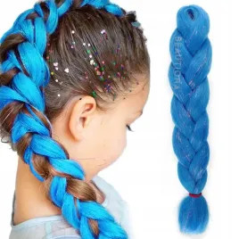 wlosy-syntetyczne-warkoczyki-blyszczace-niebieskie