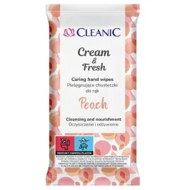 cleanic-pielegnujace-chusteczki-do-rak-cream-and-fresh-peach-1op-15szt