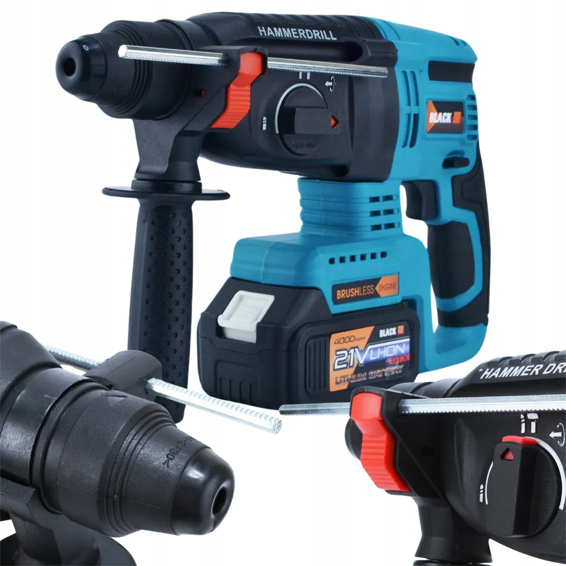 ZESTAW NARZĘDZI AKU 21V 4x BAT 5w1 MŁOT KLUCZ SZLIFIERKA