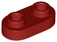 lego-35480-ciemno-czerwony-plytka-okragla-1x2-z-otwartymi-kolkami-20szt